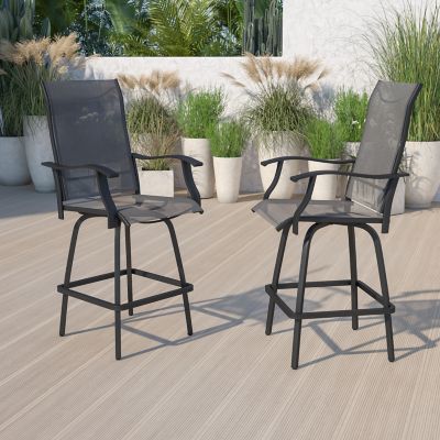 Image showing  30 in. Outdoor Patio Bar Stools, 2-Pack