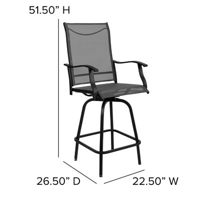 Image showing  30 in. Outdoor Patio Bar Stools, 2-Pack
