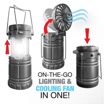 Image showing  Power Fan Lantern - 300 Lumen LED with Flip-Up Fan (3-Pack)