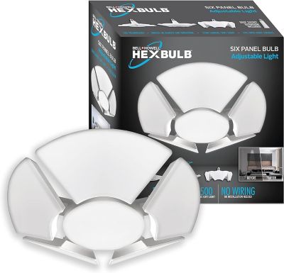 Bell & Howell HexBulb 6 Panel Adjustable Shop Light - E26 Socket Compatible