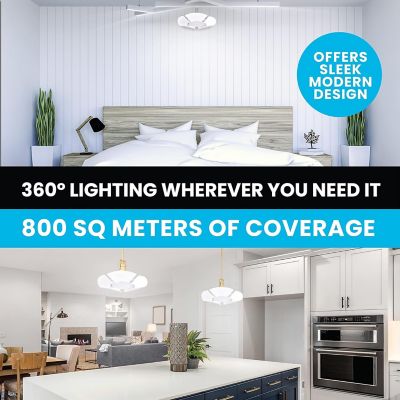 Image showing  HexBulb 6 Panel Adjustable Shop Light - E26 Socket Compatible