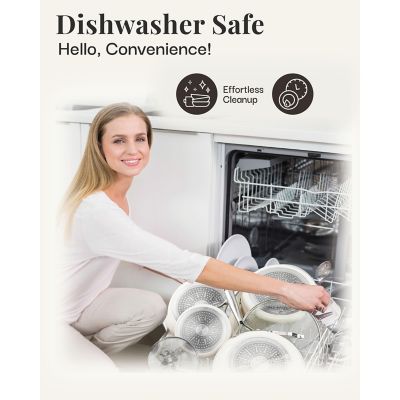 Image showing 7 th Gotham Steel Natural Collection Nonstick 12 in. Frying Pan in Cream with Stainless Steel Handle