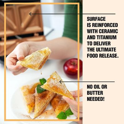 Image showing  Ti-Ceramic Nonstick Panini Press Sandwich Maker