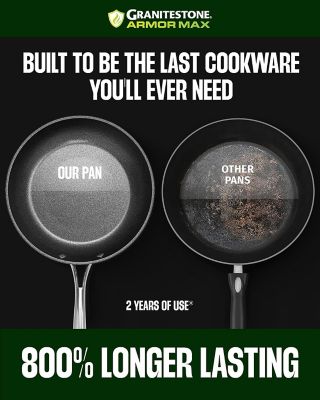 Image showing  Armor Max 2x Hard Anodized 10 in. Frying Pan in Black