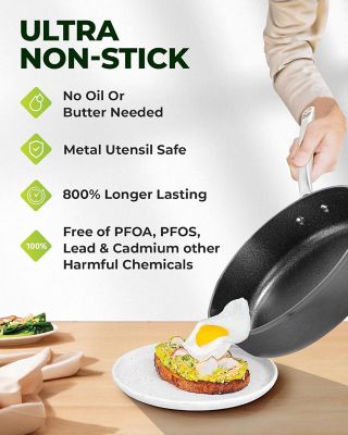 Image showing  Armor Max 2x Hard Anodized 4 qt. Deep Saute Pan with Lid in Black