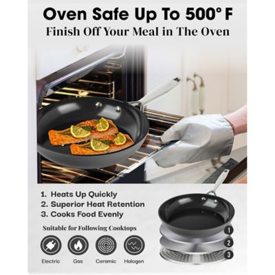 Image showing 5 th Gotham Steel Pro Ultra Ceramic 15-Piece Cookware Set with Utensils in Black