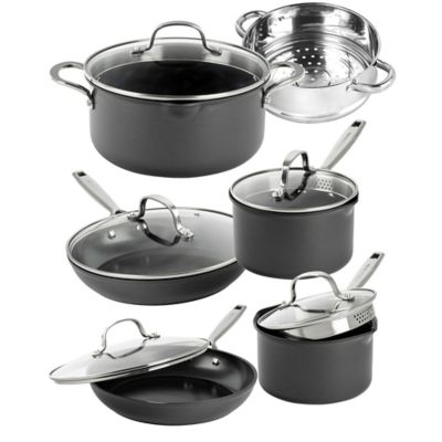 Gotham Steel Pro Ultra Ceramic 11-Piece Cookware Set in Black