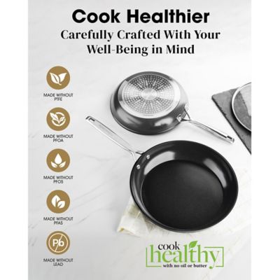 Image showing  Pro Ultra Ceramic 11-Piece Cookware Set in Black