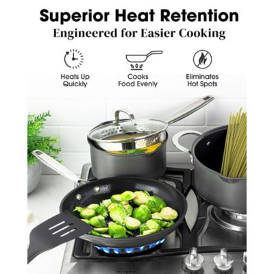 Image showing  Pro Ultra Ceramic 11-Piece Cookware Set in Black