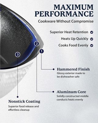 Image showing  Charleston Collection Hammered 12 in. Frying Pan in White