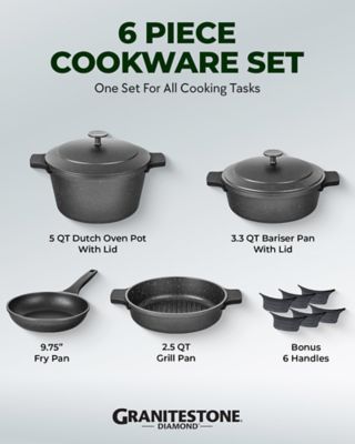 Image showing  Heavy-Duty Cast Aluminum Cookware Set, 6 pc.