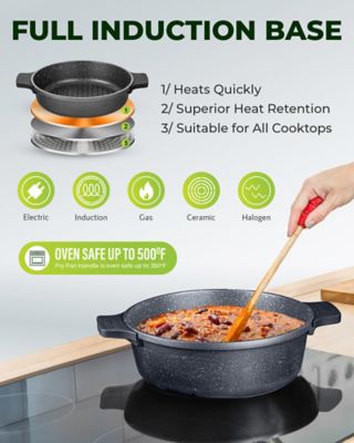 Image showing 5 th Granitestone Heavy-Duty Cast Aluminum Cookware Set, 6 pc.