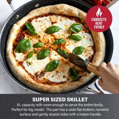 Image showing  14 in. Aluminum Skillet with Helper Handle