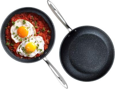 Image showing  Pro Hard Anodized 10 in. and 11.5 in. Frying Pan Set in Black