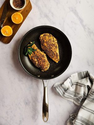 Image showing  Pro Hard Anodized 10 in. and 11.5 in. Frying Pan Set in Black