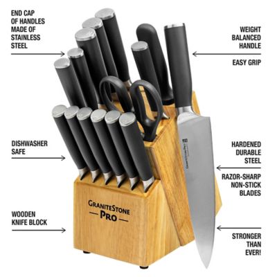 Image showing  Nutri Blade Pro 14-Piece Stainless Steel Knife Set Block