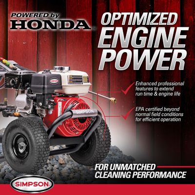 Image showing  3,600 PSI 2.5 GPM Gas Cold Water Professional PowerShot Pressure Washer, 49-State, HONDA GX200 with AAA Triplex Pump
