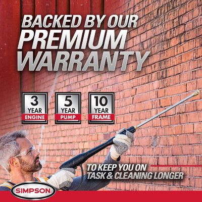 Image showing 6 th SIMPSON 3,600 PSI 2.5 GPM Gas Cold Water Professional PowerShot Pressure Washer, 49-State, HONDA GX200 with AAA Triplex Pump