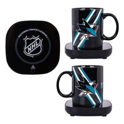 Uncanny Brands San Jose Sharks Logo Mug Warmer with Mug – Keeps Your Favorite Beverage Warm - Auto Shut On/Off