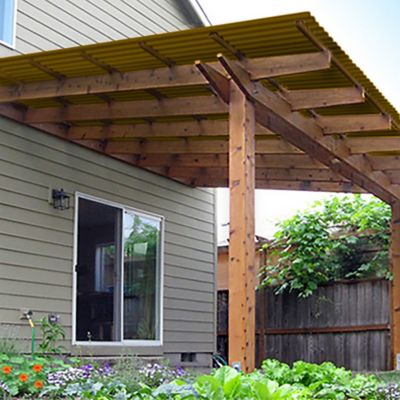 Image showing  Corrugated Polycarbonate Sheet, 26 in. x 72 in., 10-Pack, Gold