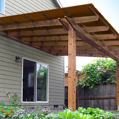 Image showing  Corrugated Polycarbonate Sheet, 26 in. x 72 in., 10-Pack, Copper