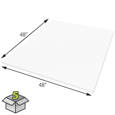 Image showing  Multiwall Polycarbonate Sheet 48 in. x 48 in. 5 Sheet, White Opal, 193178