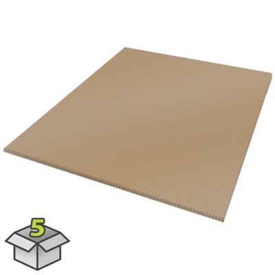 SUNLITE Multiwall Polycarbonate Sheet 48 in. x 48 in. 5 Sheet, Bronze, 193180