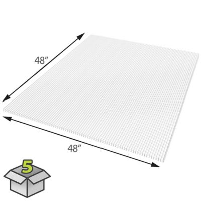 Image showing  Multiwall Polycarbonate Sheet 48 in. x 48 in. 5 Sheet, Clear, 193181