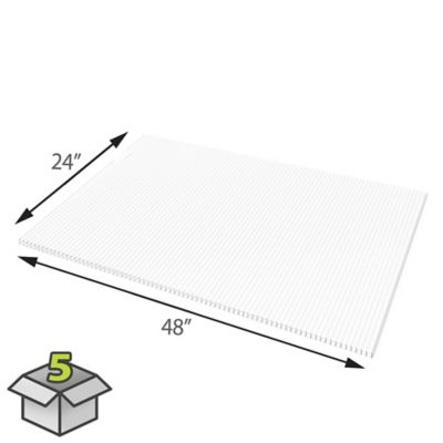Image showing  Multiwall Polycarbonate Sheet 24 in. x 48 in. 5 Sheet, White Opal, 193188