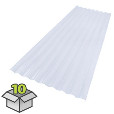 SUN 'N RAIN Corrugated PVC Panel .032 - 26 in. x 72 in. 10 pk., TRBLU