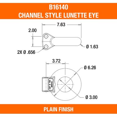 Image showing  Plain Forged Steel Tow Eye