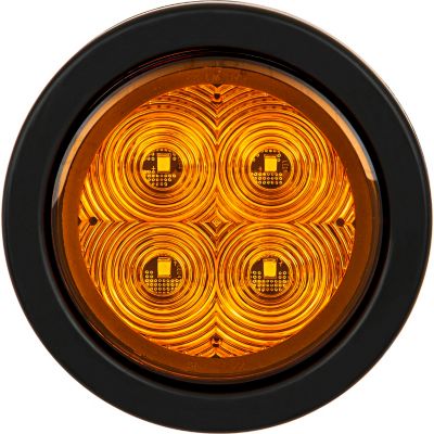 Image showing  4 in. Round Recessed Strobe with Amber LEDs and Amber Lens