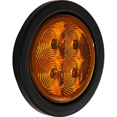 Image showing  4 in. Round Recessed Strobe with Amber LEDs and Amber Lens