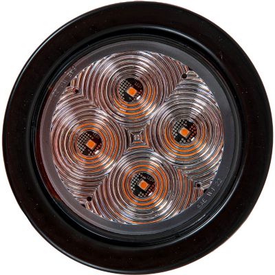 Image showing  4 in. Round Recessed Strobe with Amber LEDs and Clear Lens