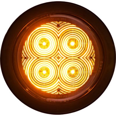 Image showing  4 in. Round Recessed Strobe with Amber LEDs and Clear Lens