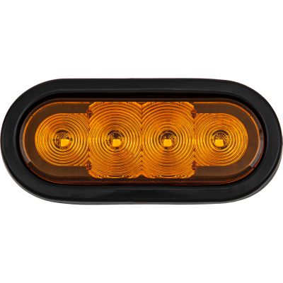 Image showing  6 in. Oval Strobe Light with Amber LEDs/Lens and 9 Flash Patterns