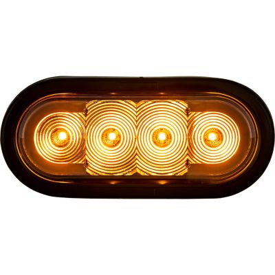 Buyers Products 6 in. Oval Strobe Light with Amber LEDs and 9 Flash Patterns