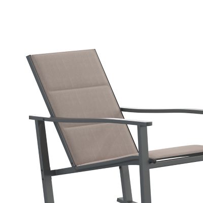 Image showing 8 th Flash Furniture Brazos Set of 2 Outdoor Rocking Chairs with Flex Comfort Material and Metal Frame