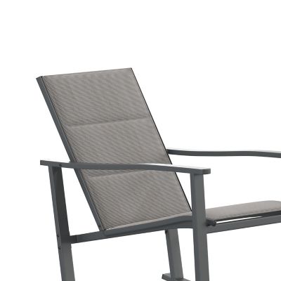 Image showing 7 th Flash Furniture Brazos Set of 2 Outdoor Rocking Chairs with Flex Comfort Material and Metal Frame
