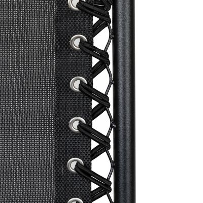 Image showing 8 th Flash Furniture Adjustable Folding Mesh Zero Gravity Reclining Lounge Chairs with Pillow and Cup Holder Tray Black, 2-Pack