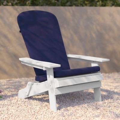 Image showing  Indoor/Outdoor Folding Adirondack Chairs with Cushions - Set of 2