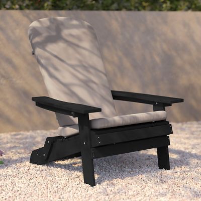 Image showing  Indoor/Outdoor Folding Adirondack Chairs with Cushions - Set of 2