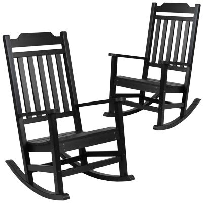Image showing  Winston All-Weather Faux Wood Patio Rocking Chairs, 2-Pack