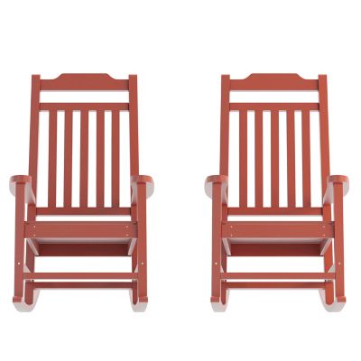Image showing  Winston All-Weather Faux Wood Patio Rocking Chairs, 2-Pack