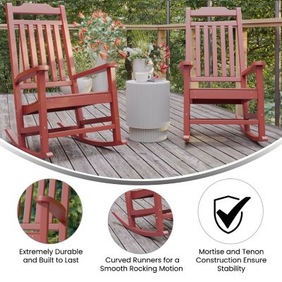 Image showing  Winston All-Weather Faux Wood Patio Rocking Chairs, 2-Pack