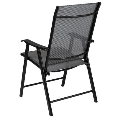 Image showing 4 th Flash Furniture Paladin Outdoor Folding Patio Sling Chair (2 Pack)