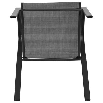 Image showing 8 th Flash Furniture 4 Pack Brazos Series Outdoor Stack Chair with Flex Comfort Material and Metal Frame