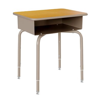 Image showing 1 th Flash Furniture Student Desk with Open Front Metal Book Box