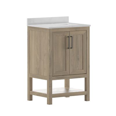 Image showing  Bathroom Vanity with Undermount Sink and Open Storage Shelf