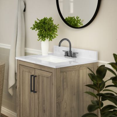 Image showing 5 th Flash Furniture Bathroom Vanity with Undermount Sink and Open Storage Shelf